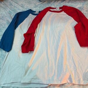 Baseball Tee , W/B and W/R